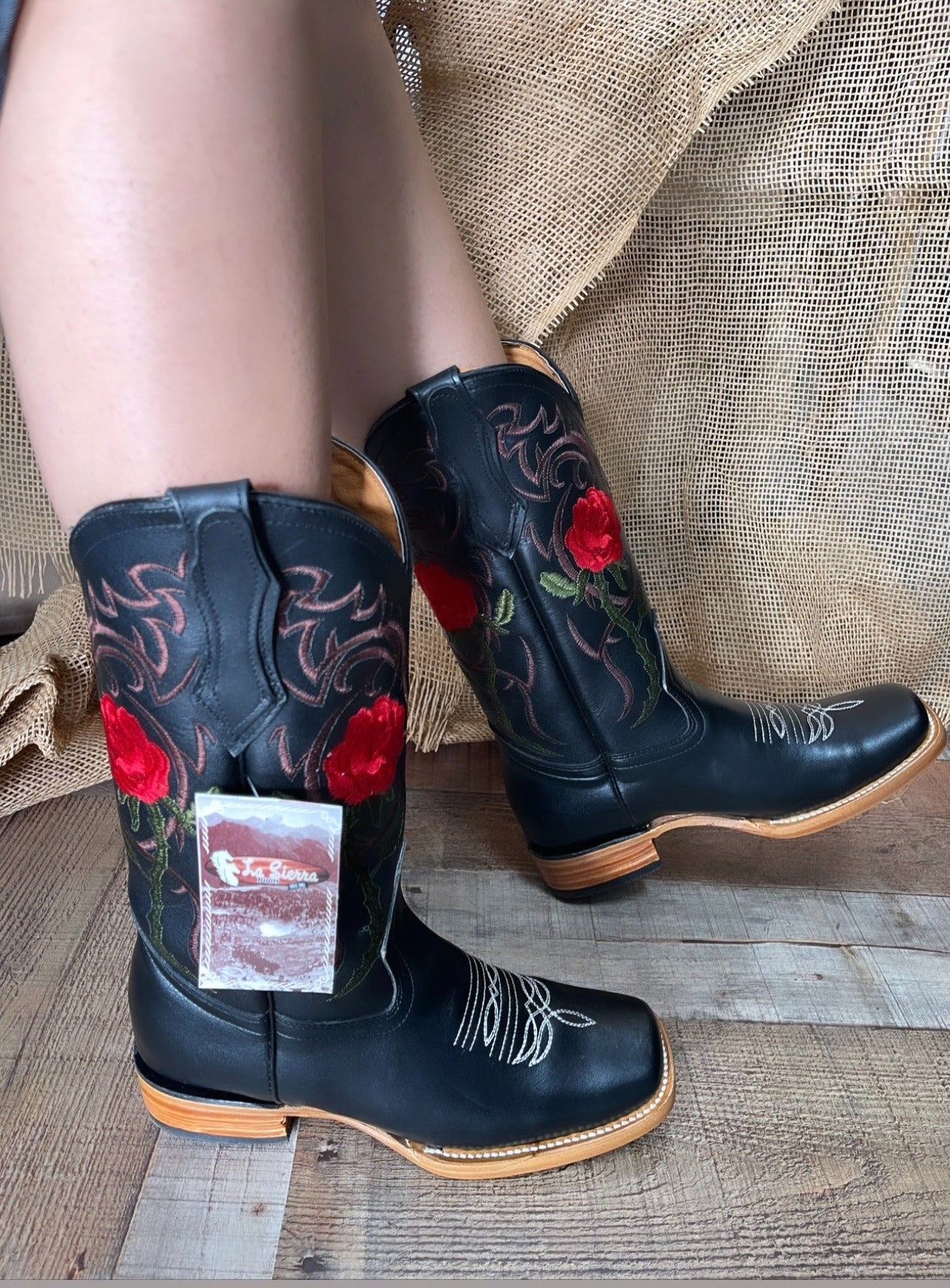 Botas vaqueras con suela de cuero napa Rodeo para mujer est.703 Dama