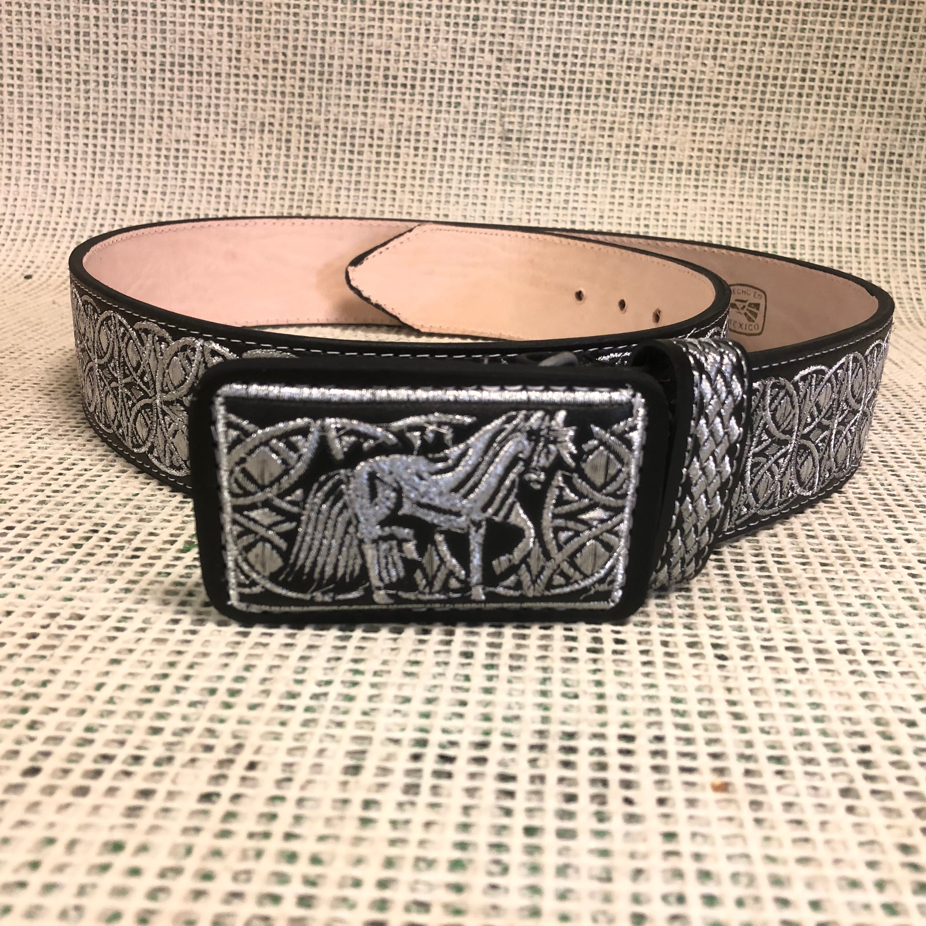 Mexican embroidered belt best sale