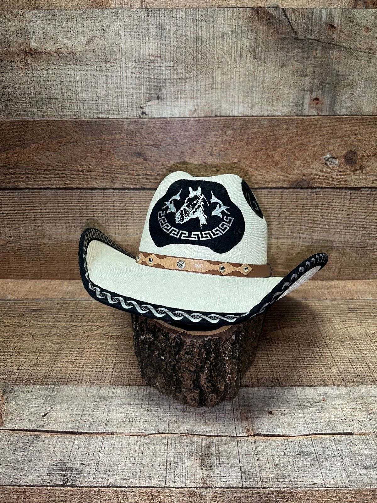 Sombrero de rodeo de vaquero occidental para hombre Sombrero Vaquero Greca